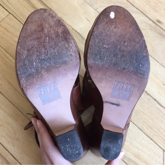 Frye leather studded platform heels - Picture 11 of 11